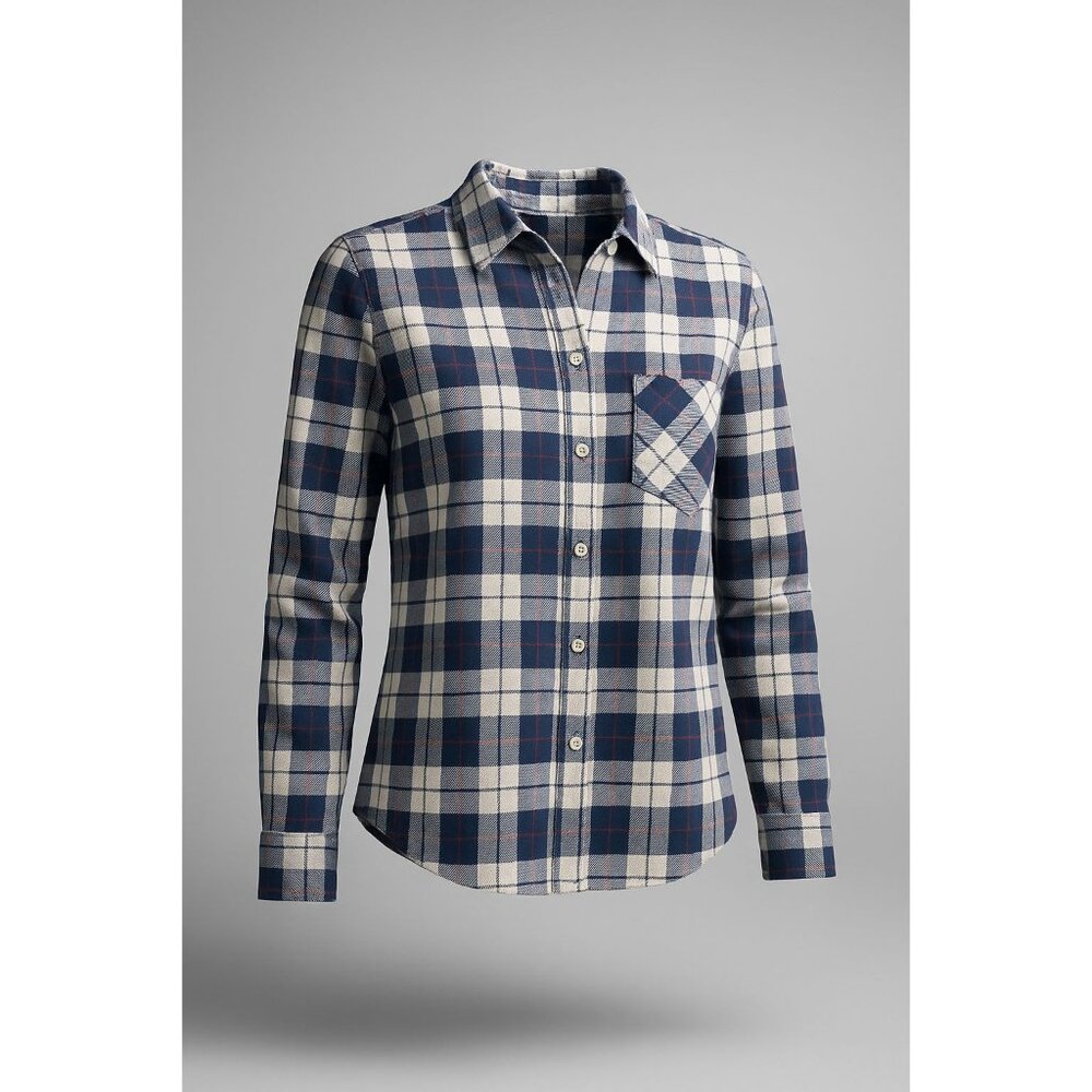 UNTUCKit Sorbo Shirt Women's 6 Cotton Button Up Blue White Red Plaid Regular Fit - Picture 16 of 16